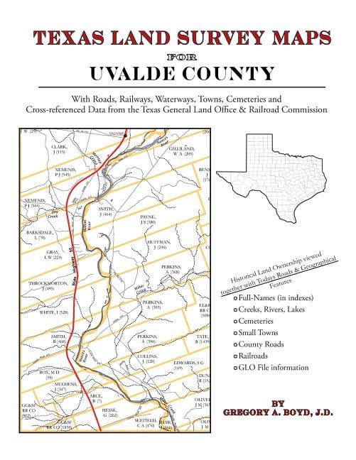 Texas Land Survey Maps for Uvalde County (Paperback) - Walmart.com