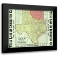 thumbnail image 1 of Texas Land and Immigration 24x20 Black Modern Framed Museum Art Print Titled - Texas - Texas Land and Immigration 1876, 1 of 5