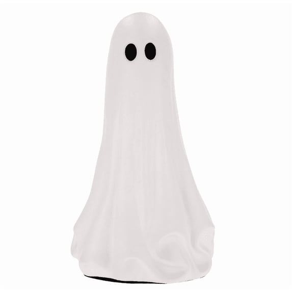 Texas Large Ghost Tabletop Decoration - Matte White Resin Standing Ghost Tabletop Figurine, Gentle Whimsical Autumn Halloween Indoor Shelf and Mantel Decoration