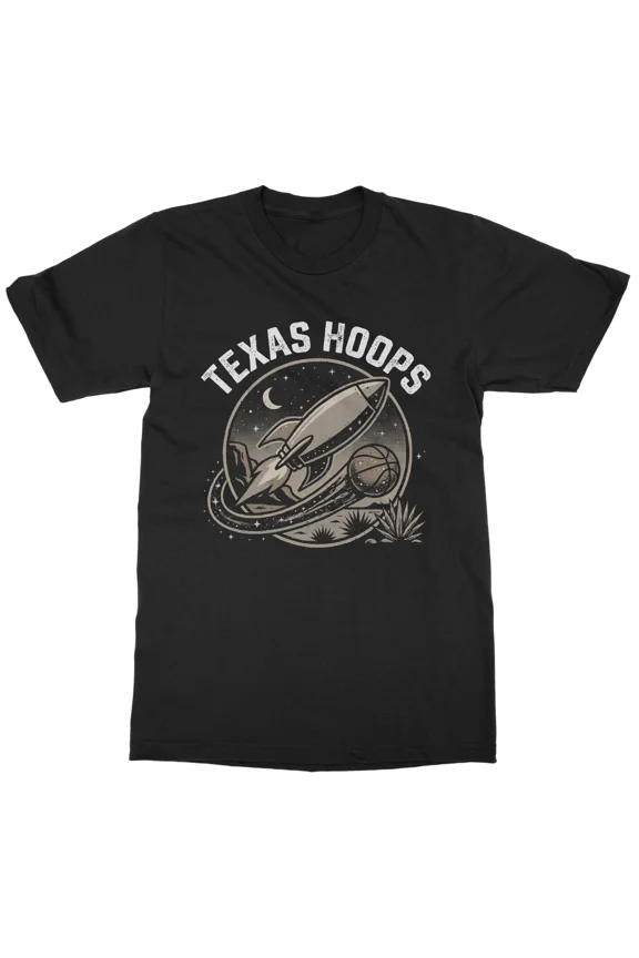 Texas Launch San Antonio Space Rocket Texas Hoops Unisex T-Shirt, S-5XL