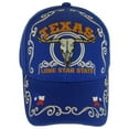 thumbnail image 1 of Texas Lone Star State Adjustable Baseball Cap with Flag and Longhorn (Royal), 1 of 3