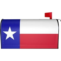 Texas Lone Star State Flag Pattern Magnetic Mailbox Cover Waterproof MailWraps Letter Box Cover for Garden Yard Outdoor Decor Standard Size - 21 x 18 in
