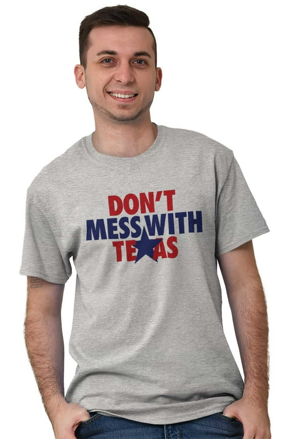 Texas Lone Star State Motto Cool TX Men's Graphic T Shirt Tees Brisco Brands S