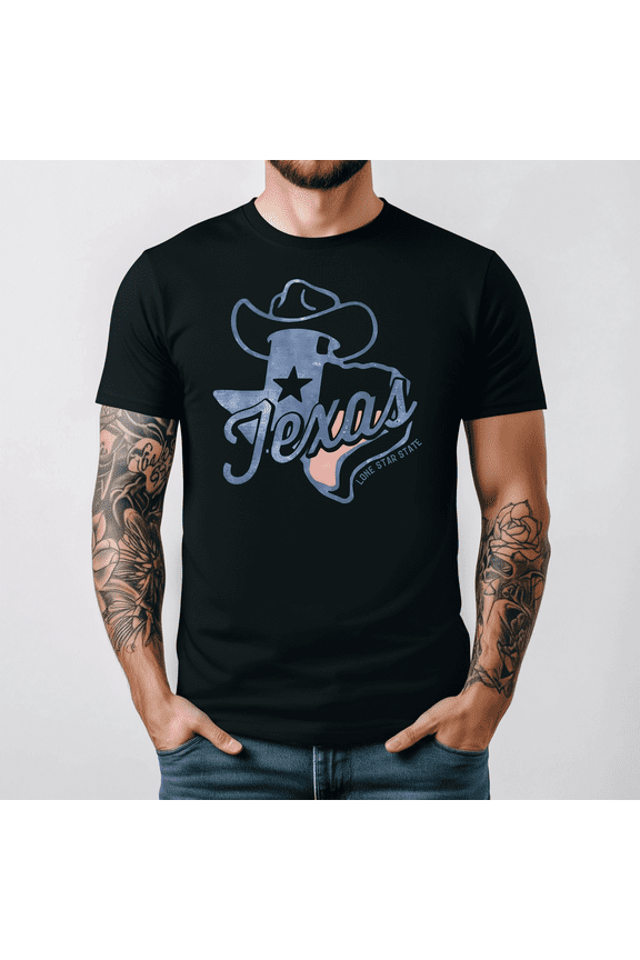 Texas Lone Star State Southern Country Retro Inspired Pride Tee V17666,for men and women up to 5XL