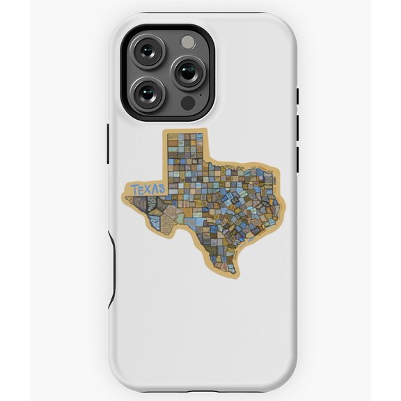 Texas Lone Star State Vintage Map Phone Case for iPhone 16 15 14 13 12 11 Pro Max