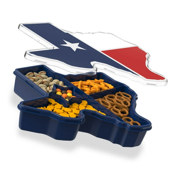Cook With Color 5-Compartment Snack Container, Texas State Shape