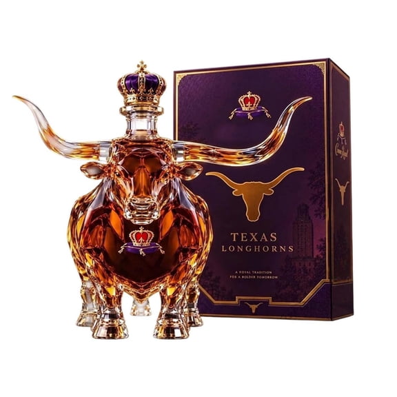 Texas Longhorn Bull Decanter, 3D Bottle Shaped Bar Decor, Unique Bar Decor & Bourbon Dispenser Gift
