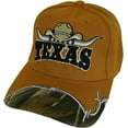 thumbnail image 1 of Texas Longhorn Cowboy Hat Barbed Wire Adult Size Adjustable Baseball Cap (Dark Orange), 1 of 3
