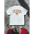 thumbnail image 1 of Texas Longhorn Graphic Tee Casual Double Printed 100% Cotton T-Shirt, 1 of 4