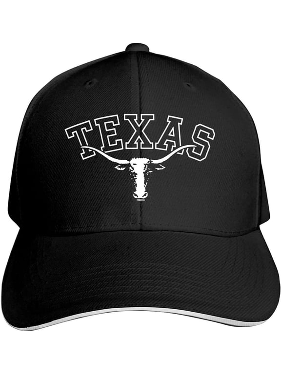 Texas Longhorn Lone Star State Texas Strong Hat Baseball Cap Duck Tongue Cap Outdoor Cap Fashion Black Unisex Adjustable