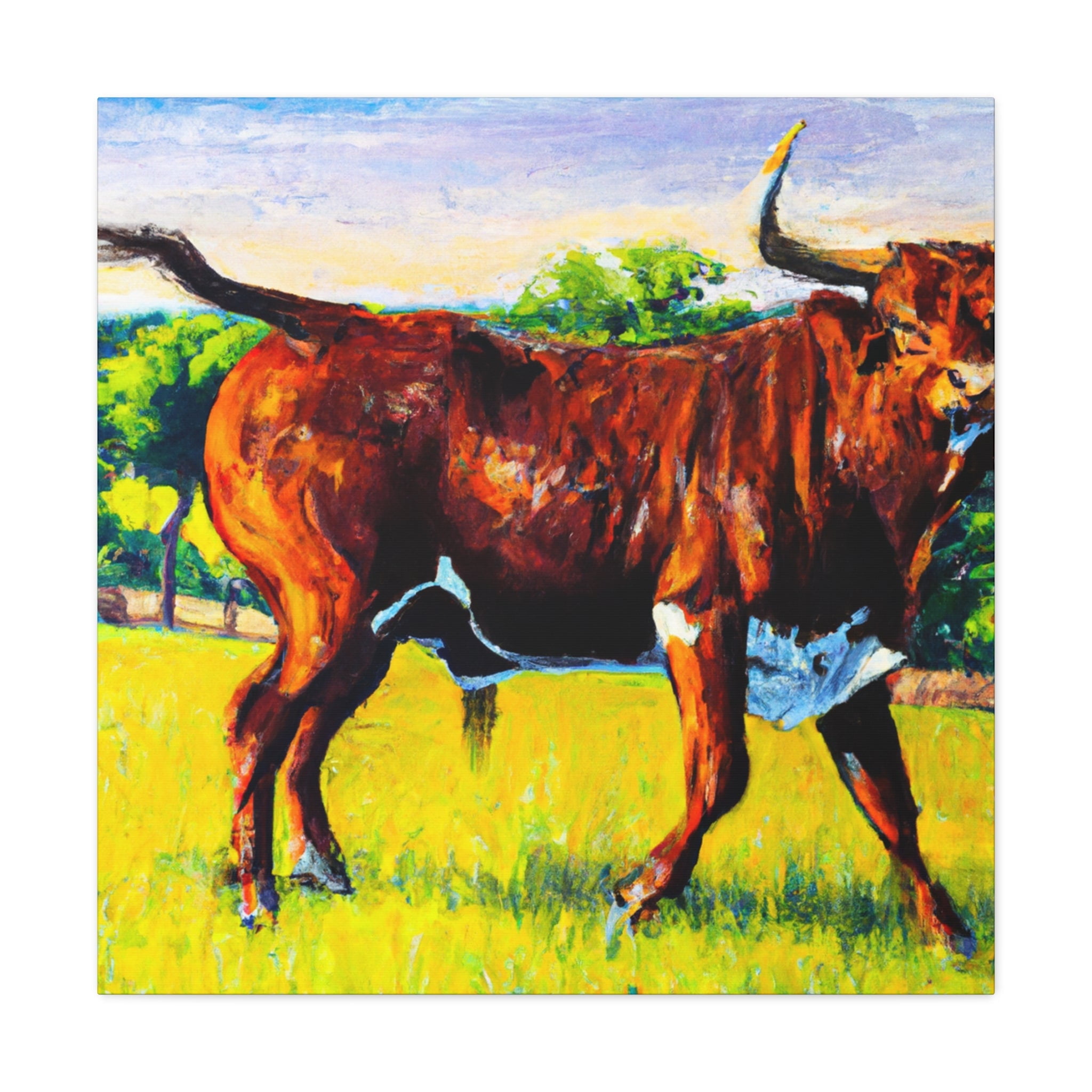 "Texas Longhorn Majesty." - Canvas - Walmart.com
