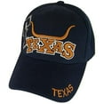 thumbnail image 1 of Texas Longhorn & State Flag Adjustable Baseball Cap (Navy), 1 of 3