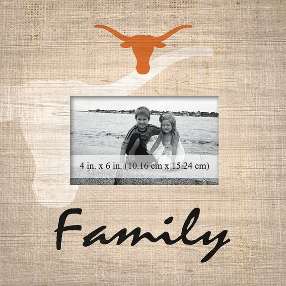 Texas Longhorns 10'' x 10'' Burlap Pattern Frame