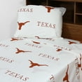 thumbnail image 1 of Texas Longhorns 100% cotton, 3 piece sheet set - flat sheet, fitted sheet, 1 pillow case, Twin XL, White, 1 of 2