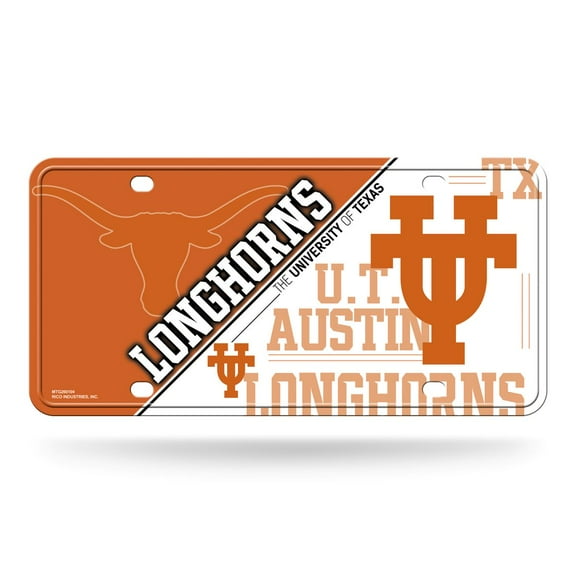 Texas Longhorns 12x6 Metal License Plate Auto Tag