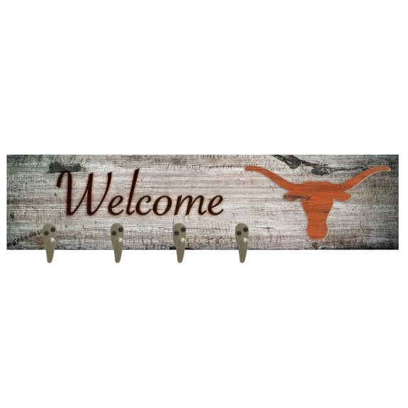 Texas Longhorns 24" x 6" Mounted Coat Hanger