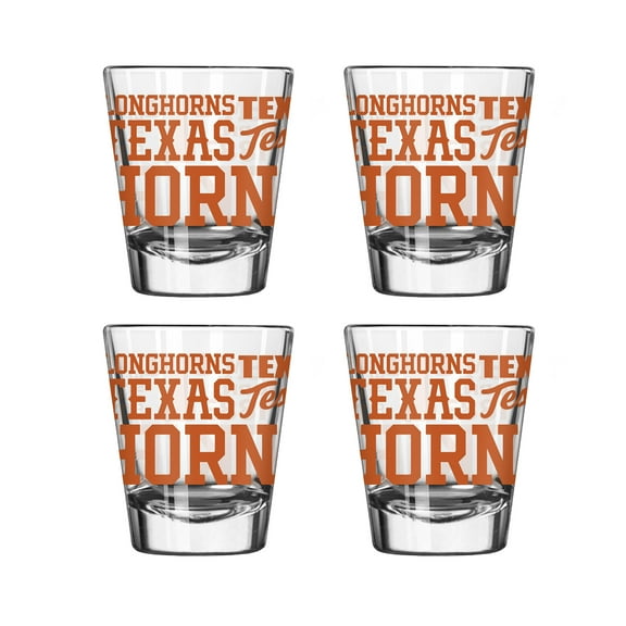 Logo Brands Texas Longhorns 4-Pack 2oz. Shot Glass Set