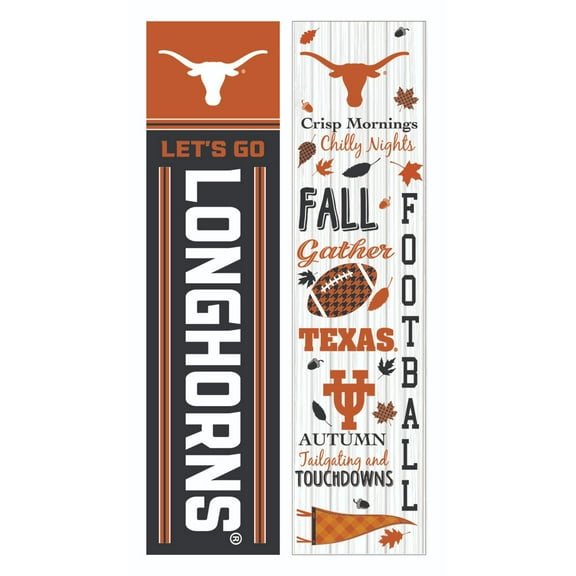 Texas Longhorns 47" Double Sided Fall Leaner Fan Sign