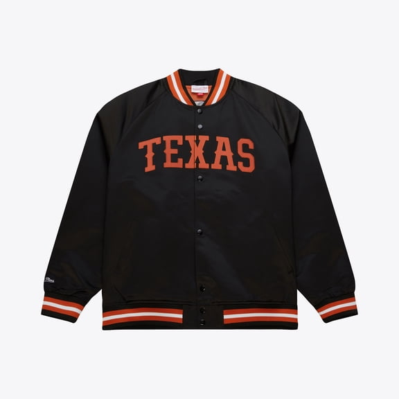 Texas Longhorns Black Satin Raglan Full-Snap Jacket