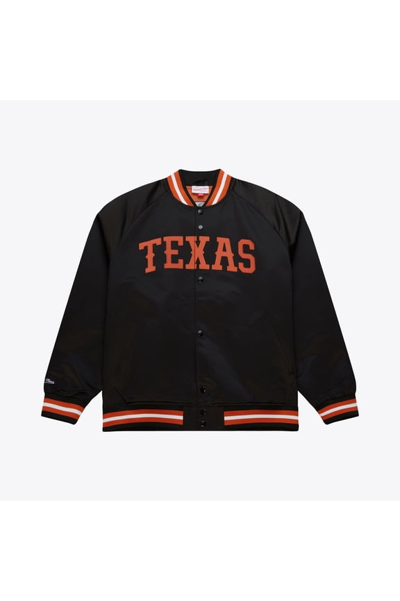 Texas Longhorns Black Satin Raglan Full-Snap Jacket