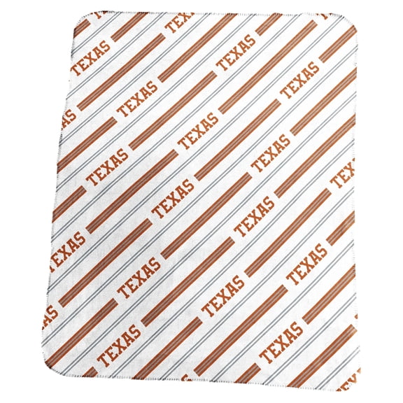 Logo Brands Texas Longhorns 50" x 60" Classic Vertical Stripe Fleece Throw Blanket