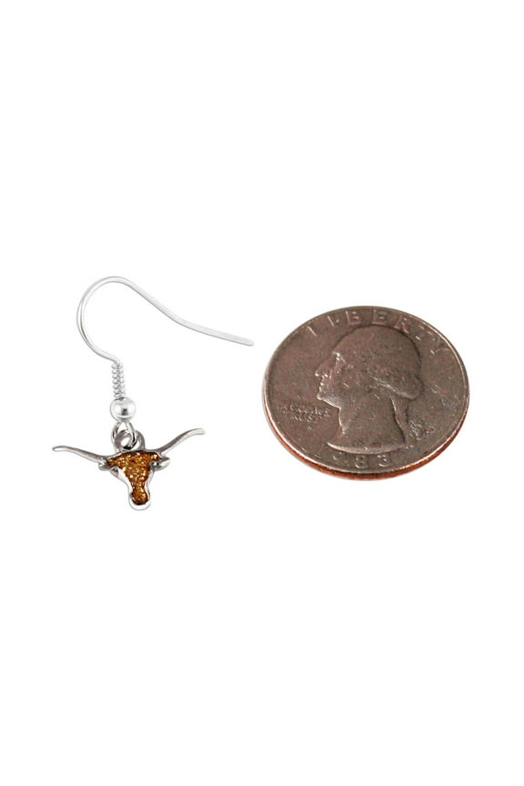 Texas Longhorns Glitter Sparkle Dangle Logo Earring Set Charm Gift