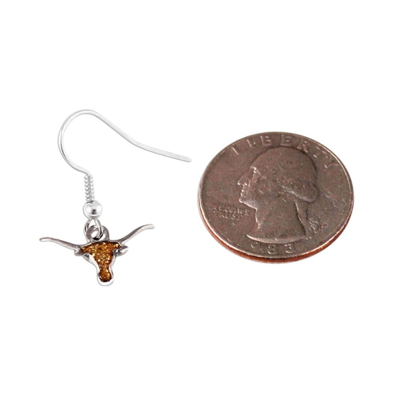 Texas Longhorns Glitter Sparkle Dangle Logo Earring Set Charm Gift