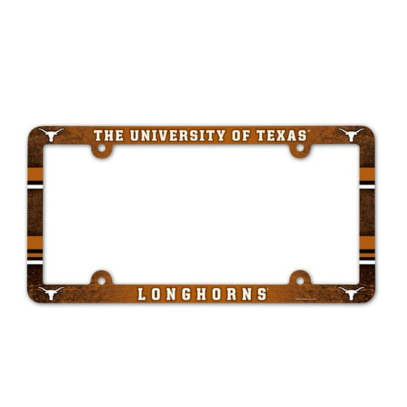 Texas Longhorns Official NCAA 12 inch x 6 inch Plastic License Plate Frame by Wincraft