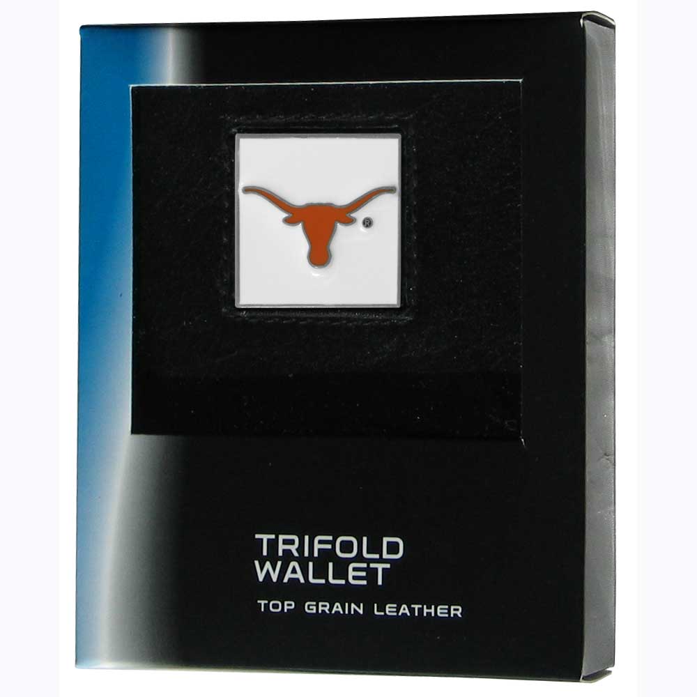Texas Longhorns Official NCAA  Leather Trifold Wallet in Gift Box by Siskiyou - image 1 of 2