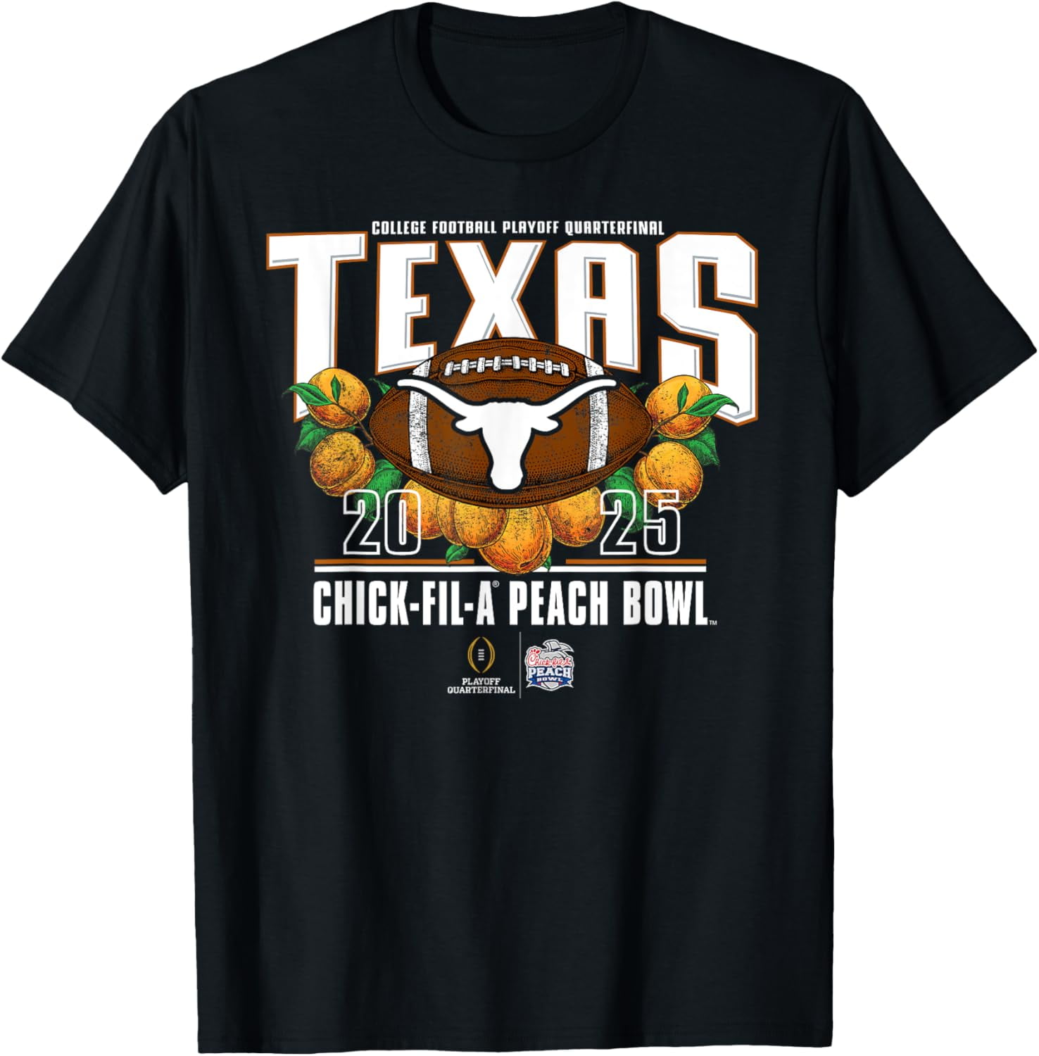Texas Longhorns Peach Bowl CFP 202425 Retro TShirt
