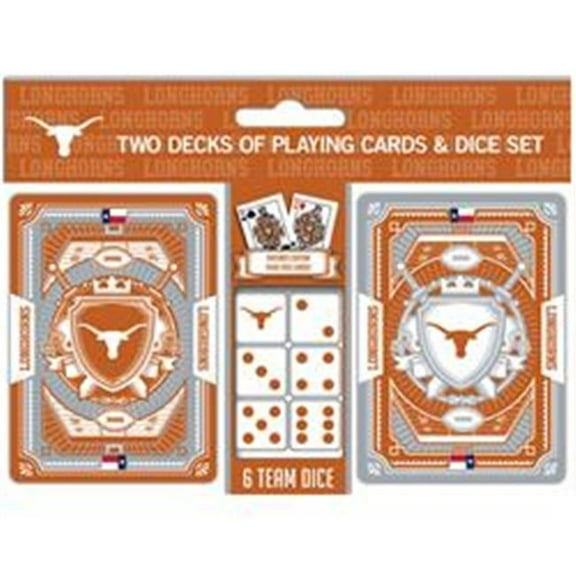 Texas Longhorns Playing Cards & Dice Set