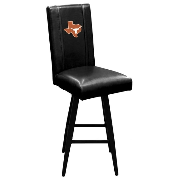 Black Texas Longhorns Logo Swivel Bar Stool 2000