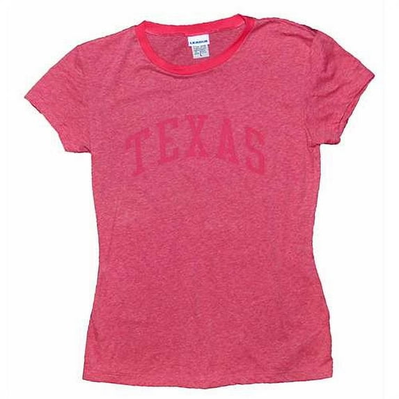 Texas Longhorns T-shirt - Ladies Ringer By League - Dark Pink