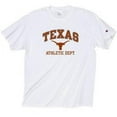 thumbnail image 1 of Texas Longhorns T-shirt - Texas Arched Over Longhorns Logo Athletic Dept. - By Champion - White, 1 of 1