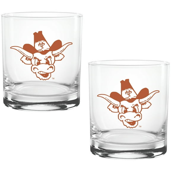 Texas Longhorns Two Pack 14oz. Vault Sketch Rocks Glass Set