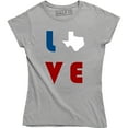 thumbnail image 1 of Texas Love Texas Shape Home State Pride Texan USA Tee Shirt, 1 of 4