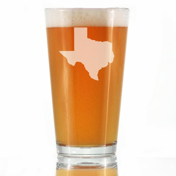 Bevvee Pint Glass 16 oz State Of Texas Texas Enthusiast Gifts Beer Glasses