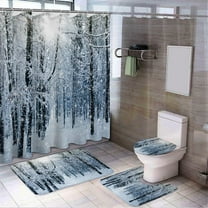 Texas Map Theme 70"" Shower Curtain Set Western Texas Star Bathroom Set 4 Pcs Texas Flag Rustic Wooden Board Rugs American Southwestern Toilet Lid Cover Bath Mat A08134