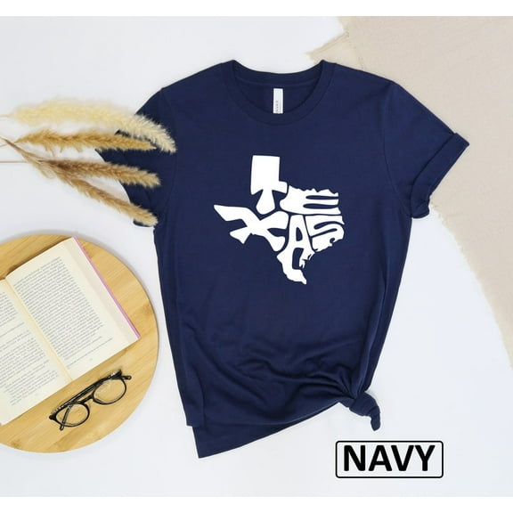 Texas Map Tshirt, Texas Lettering Map Shirt, Texas Map Gift T-Shirt, Texas State Shirt, Texas Lover Map Tshirt