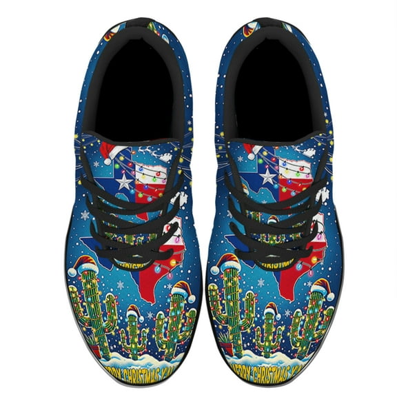 Texas Merry ChriStas Y'all Shoes Sneakers for Women Men Black Size 7.5