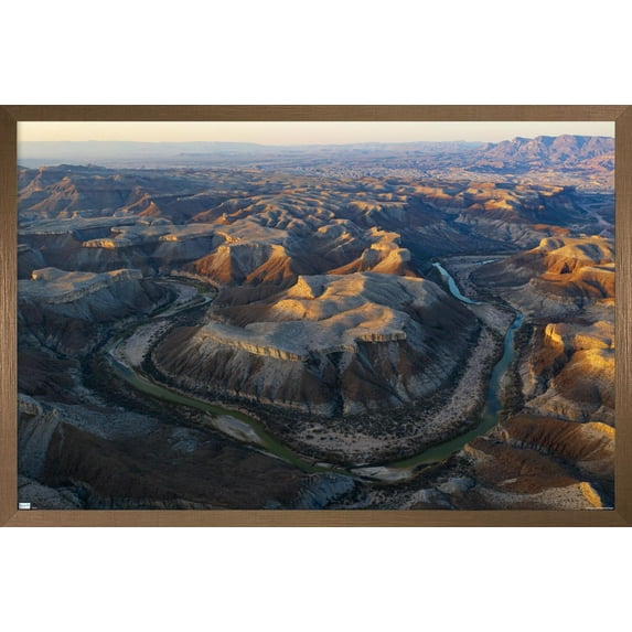 Texas - Mesa de Anguila Wall Poster, 14.725" x 22.375" Framed