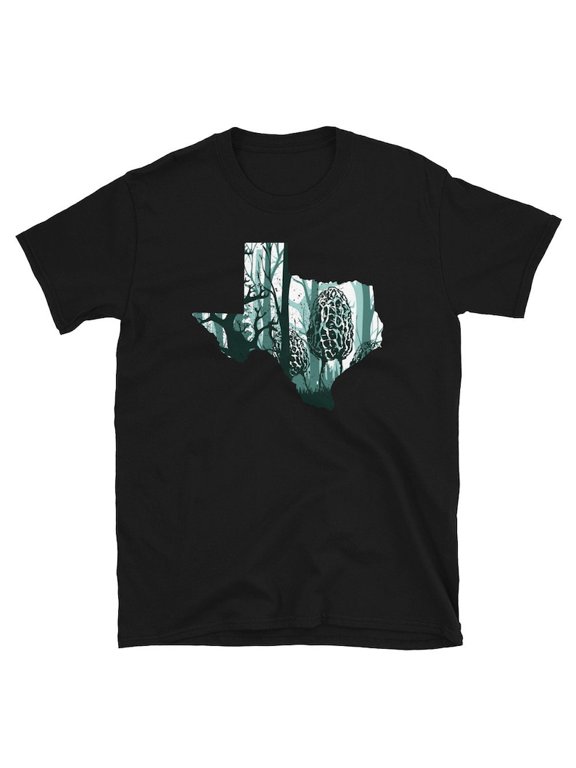 Texas Morel Hunter Shirt Morel Mushroom Hunter Shirt Texas Morel Map Gift Morel Mushroom Hunting Shirt Mycologist Gift Mycology Shirt