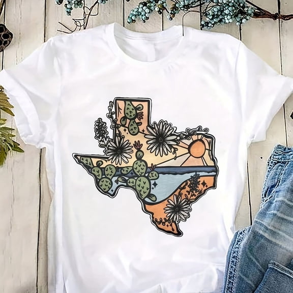 Texas Nat T-S1Hirt, Desert Vintage Inspired S1Hirt, Cute Countrhirt, Countrhirt, Western S1Hirt, uthern S1HirtPlus Size Butterfly Graphic T-S1Hirt For Wo, 54