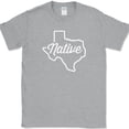 thumbnail image 1 of Texas Native T-Shirt Funny Humor State Pride Geography Tee - Heather Grey, XL, 1 of 1