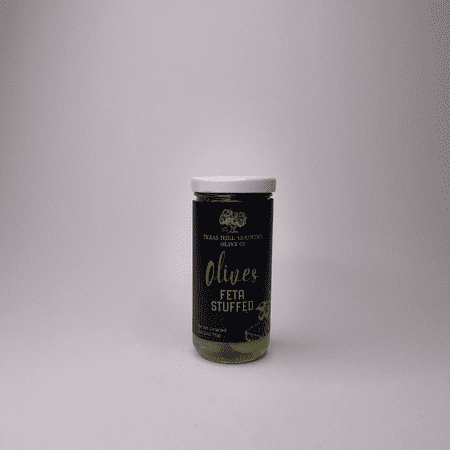 Texas Olive Oil Texas Hill Country Feta Stuffed Olives Glass Bottle, 5oz