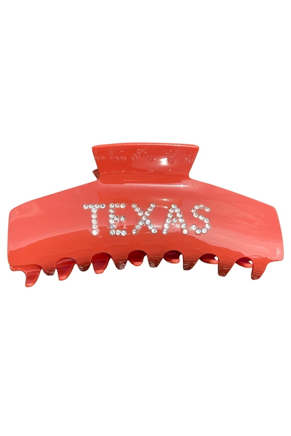 Texas Orange Texas Longhorns Rhinestone Claw Hair Clip