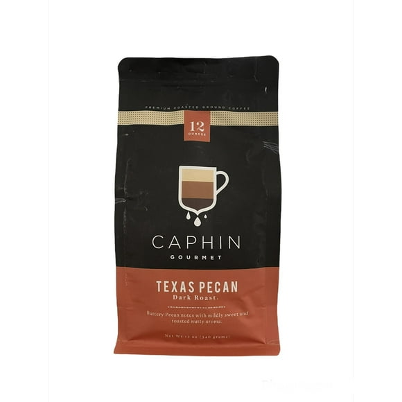 Texas Pecan Flavored Coffee - Ground Coffee - Caphin Gourmet - 12 oz