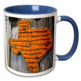 thumbnail image 1 of 3drose, Texas, Pecos Museum Display of Barbed Wire - Us44 Wbi0103 - Walter Bibikow, 15oz Two-tone Blue Mug, 1 of 6