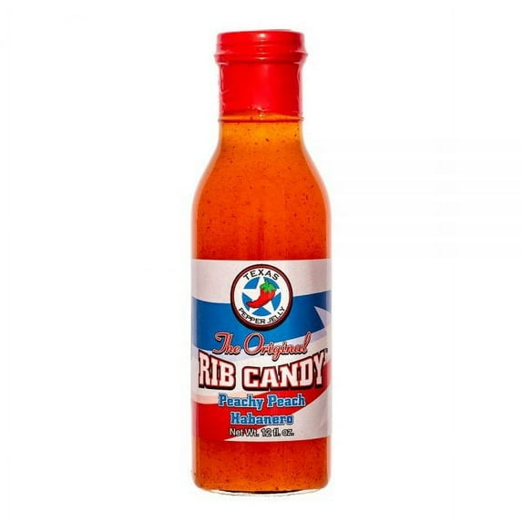 Rib Candy - Peachy Peach Habanero Net Wt. 17 oz (476 g) Bottle