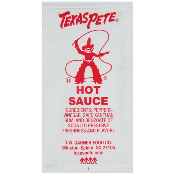 Texas Pete Hot Sauce, 1.00350, 0.015 lb Pack, 200/Case (21201871)